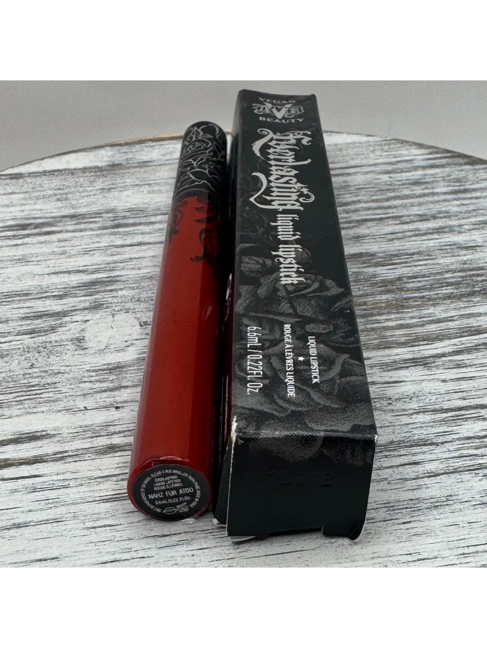 Kat Von D Everlasting Liquid Lipstick NAHZ FUR ATOO Red Full Sz New in Box RARE